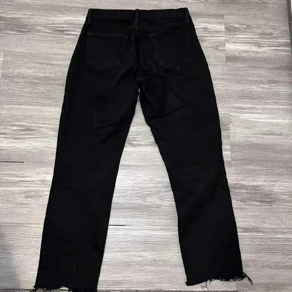 L'AGENCE Sada‎ Cropped High Rise Slim Jeans Black sz 24 Stretch Denim - Picture 7 of 10